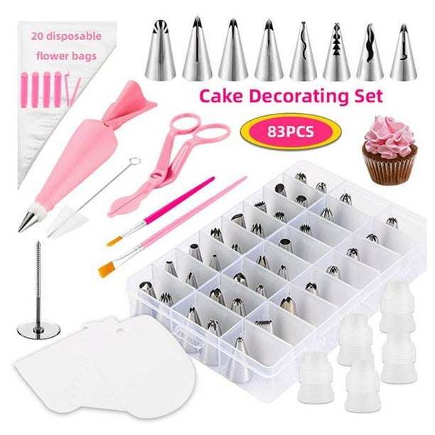 83pc/set Cake Decorating Kit Piping Tips Set Cupcake Baking Tools DIY Decoration 